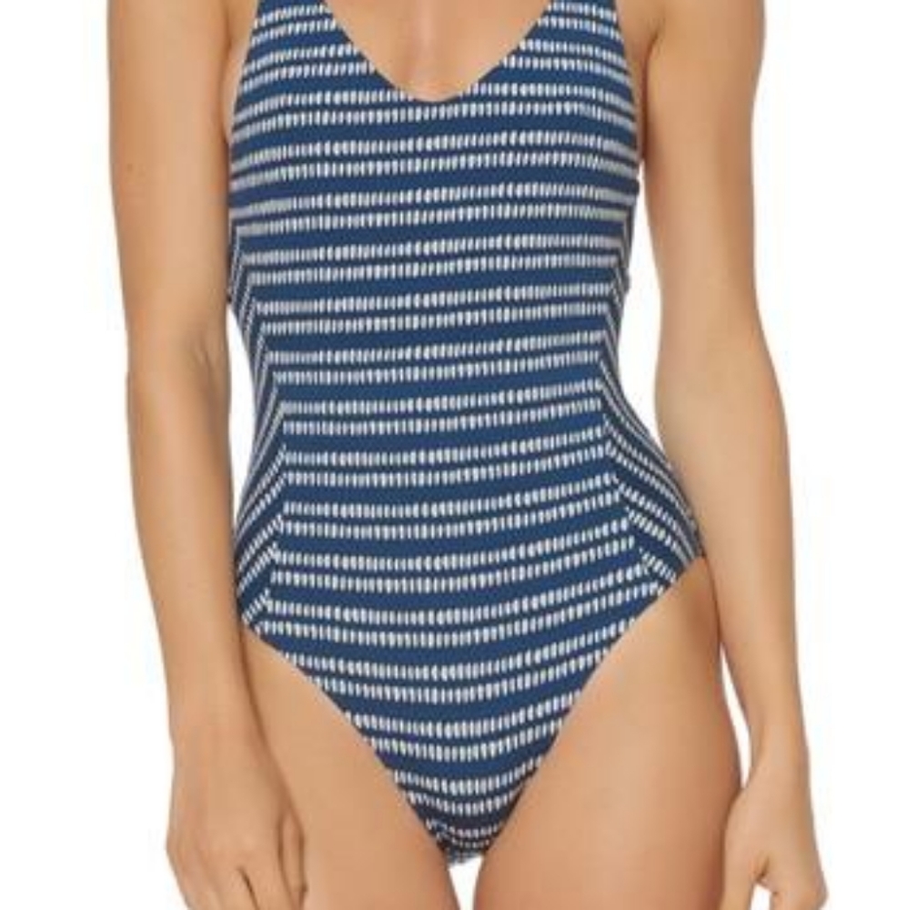 NWT Dolce Vita Stripe Print One-Piece Swim…